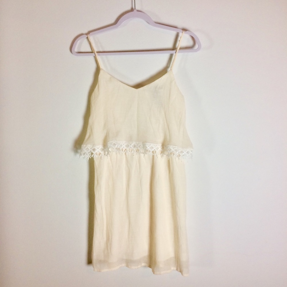Summer lacy trim dress